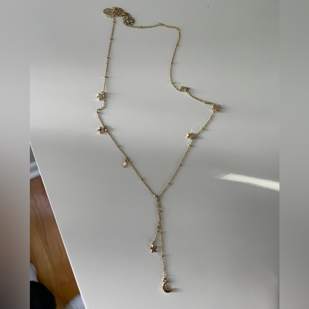 Moon & Star Gold Necklace